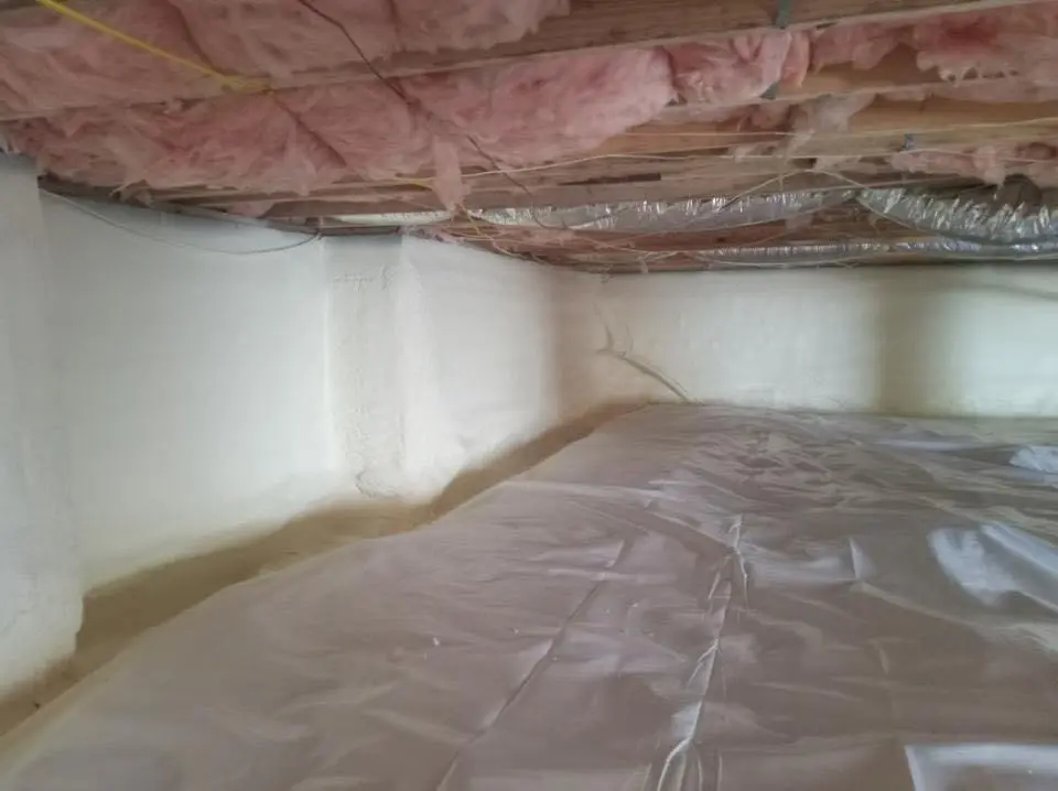 Crawl space encapsulation with closed-cell spray foam for Spray Foam Roofing in College Park